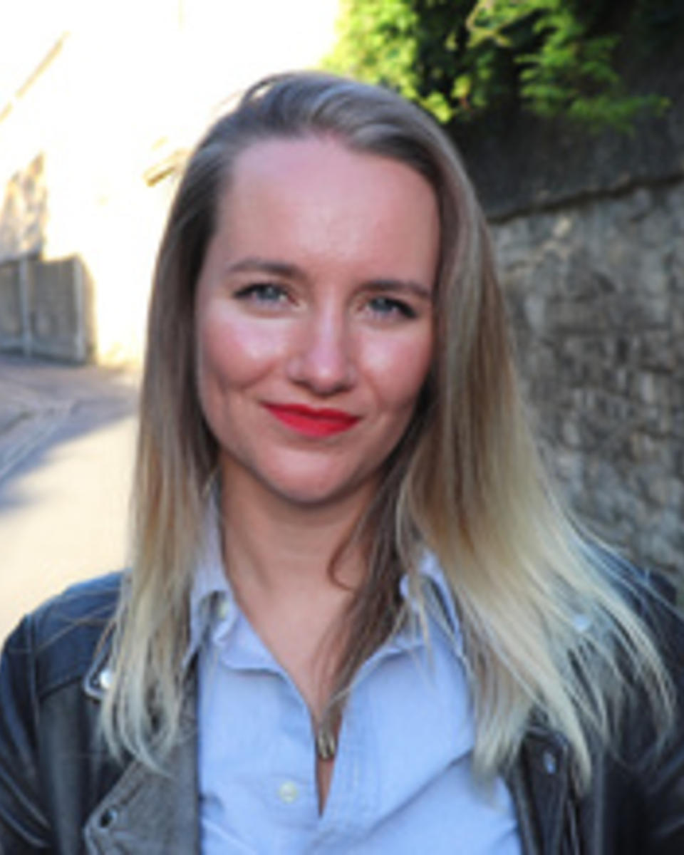 Sage Goodwin poses for photo at Oxford University