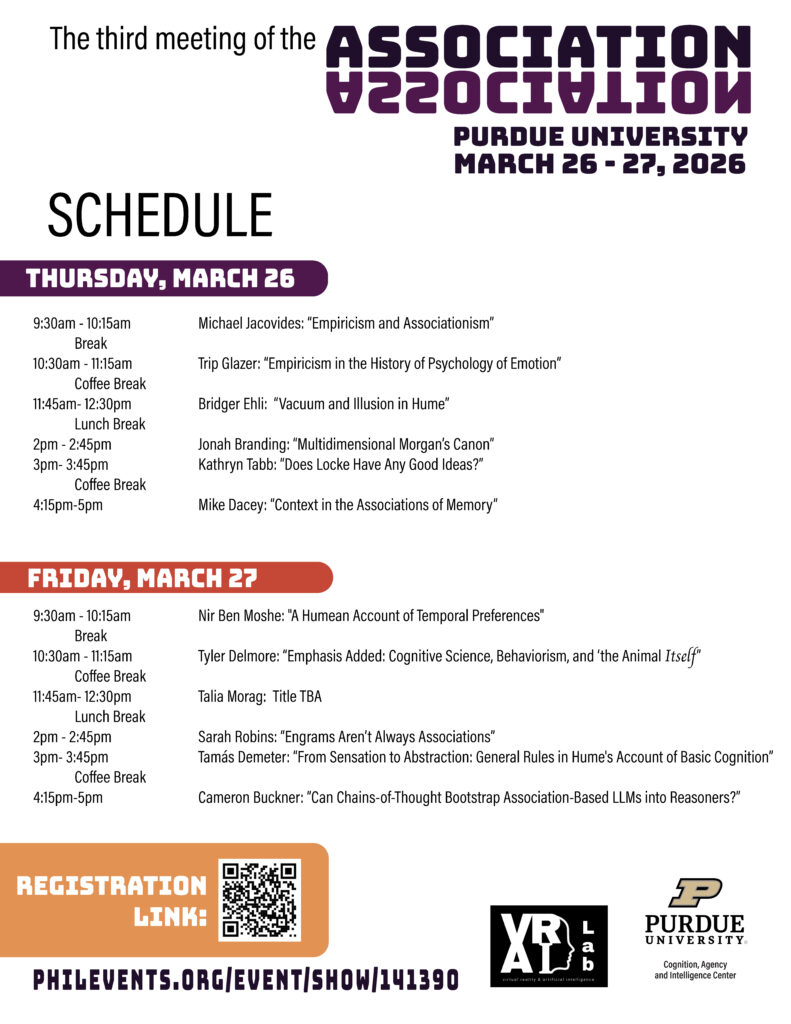 Association Association Spring 2026 schedule - full text in page.