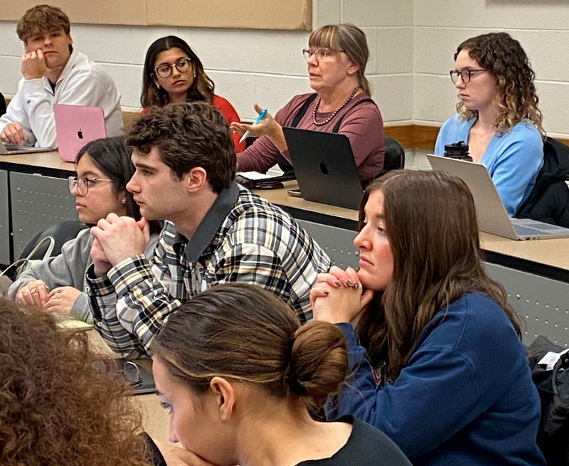 Students attending a lecture
