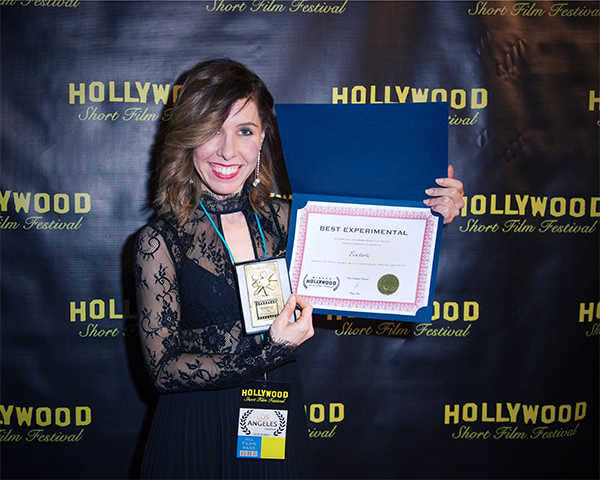 Image of Mallory Gieringer receiving award