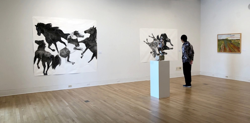 The interior of Purdue University Galleries.