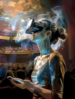 The Mediatized Spectator, generated using Midjourney.