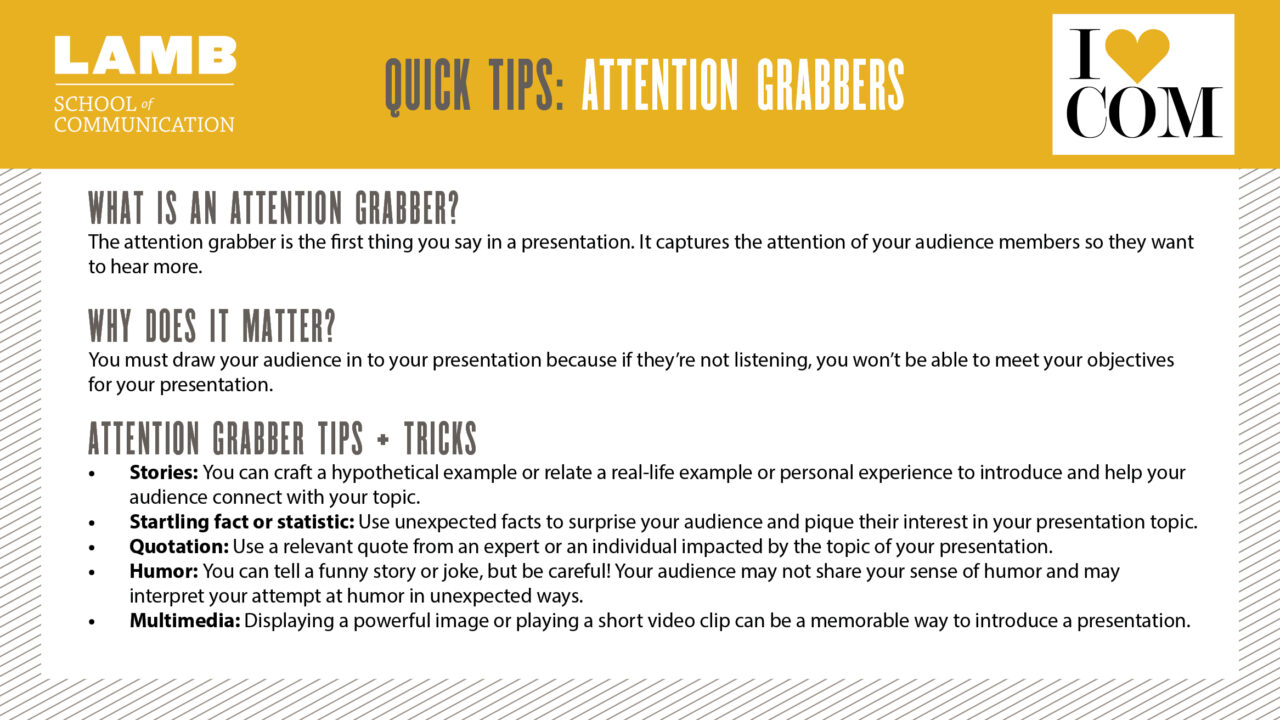 Presentation Preparation Tips The Brian Lamb School of Communication