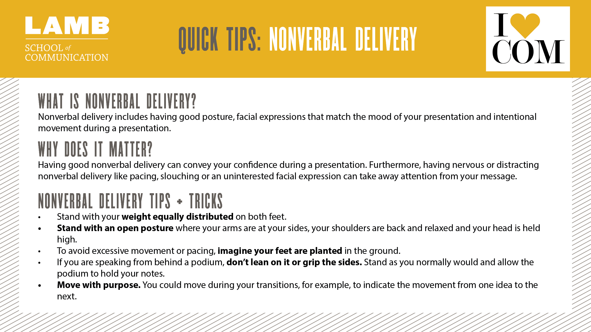 Nonverbal Delivery