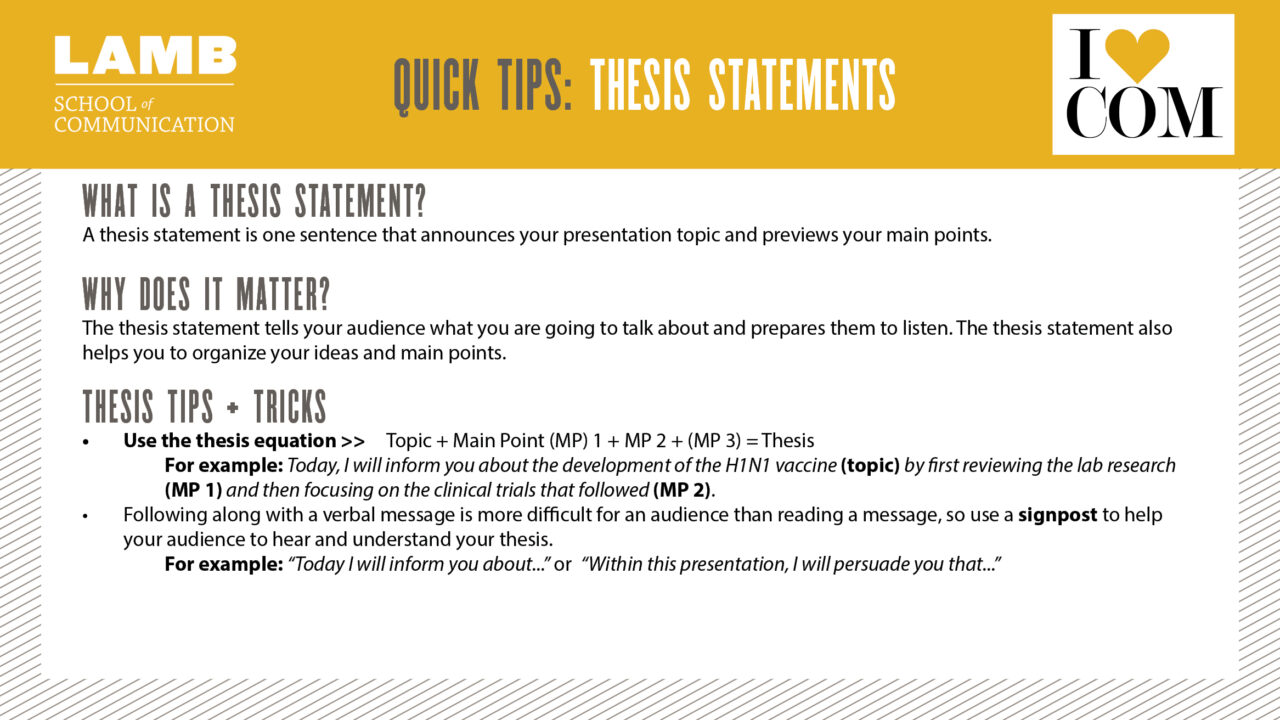 Presentation Preparation Tips The Brian Lamb School of Communication