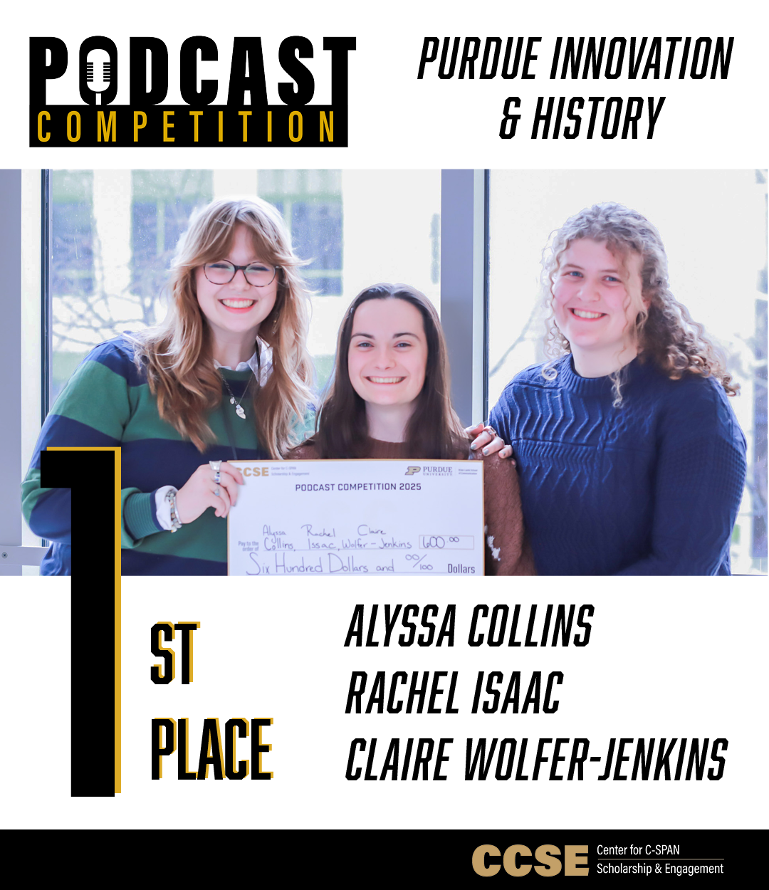 1st place Purdue Innovation and History