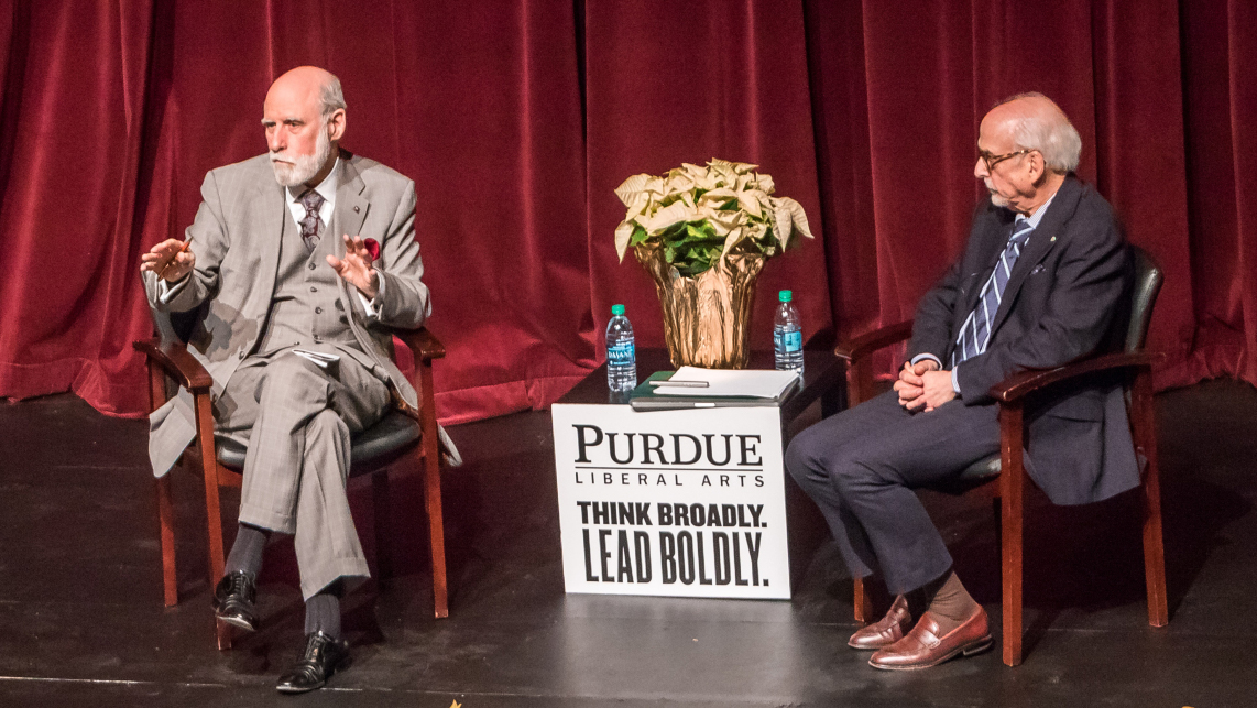 Photo of Vint Cerf and Dr. Bruce Cole
