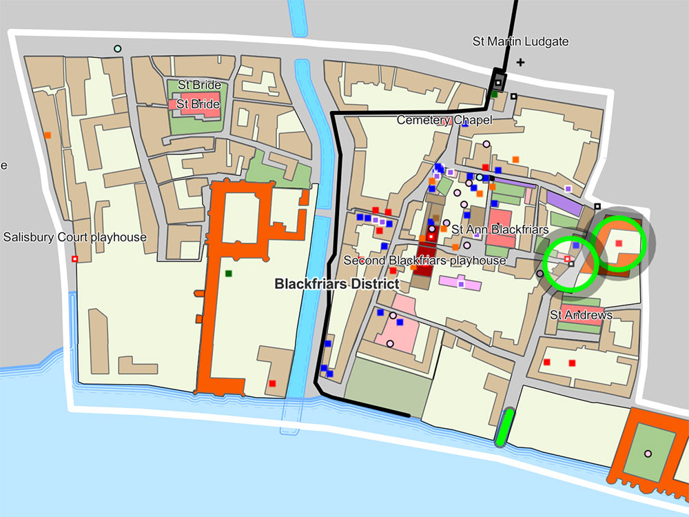Map of the Blackfriars District in London