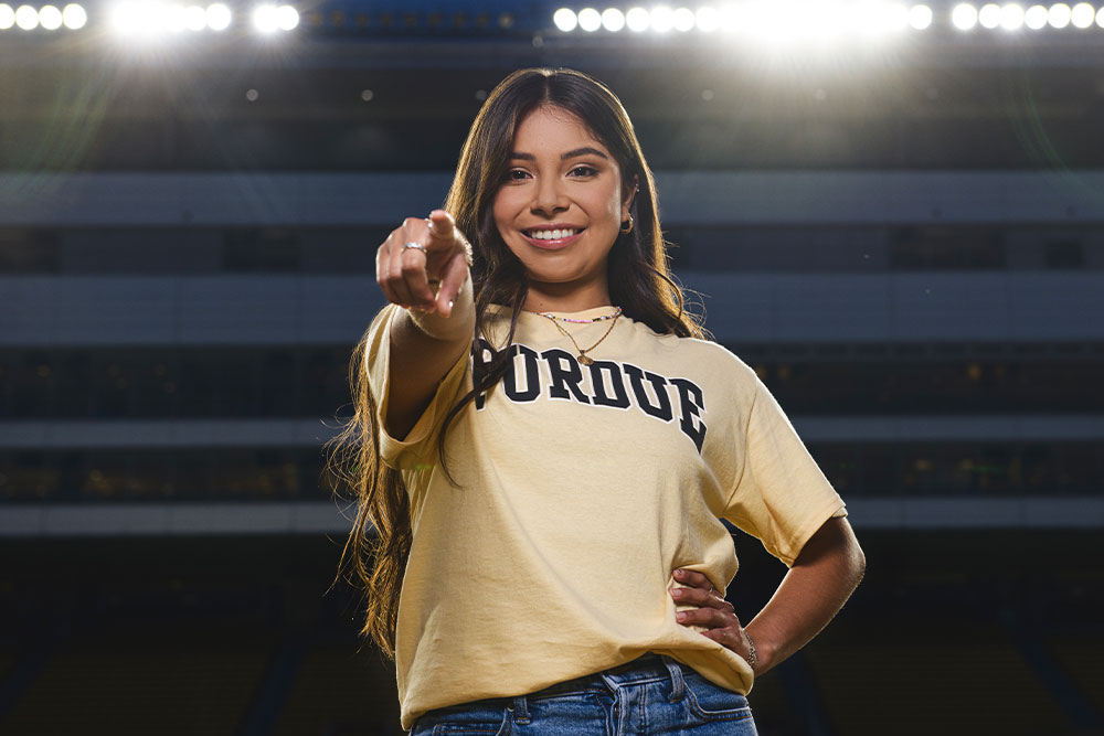 Ruby Foster on the set of a national Purdue commercial.
