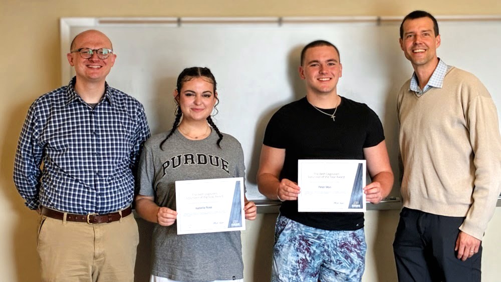 From left to right: Kyle Swanson (Associate Director), Isabella Ross, Peter Mon, and Mark Haugen (Director).