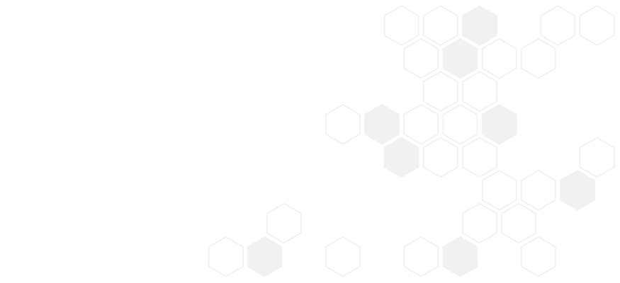 Small hexagons on a white background