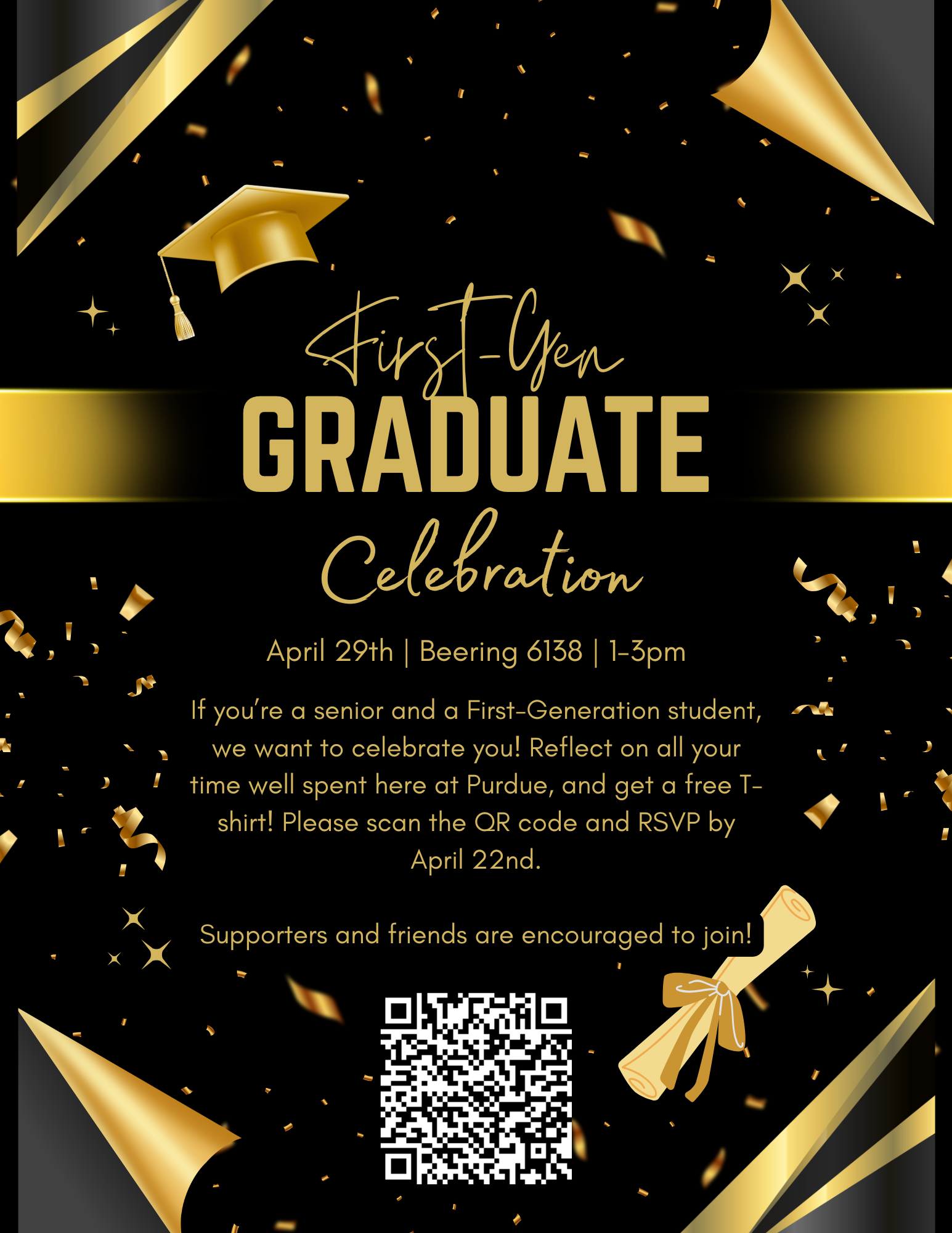 Flyer for First-Gen Graduate Celebration
